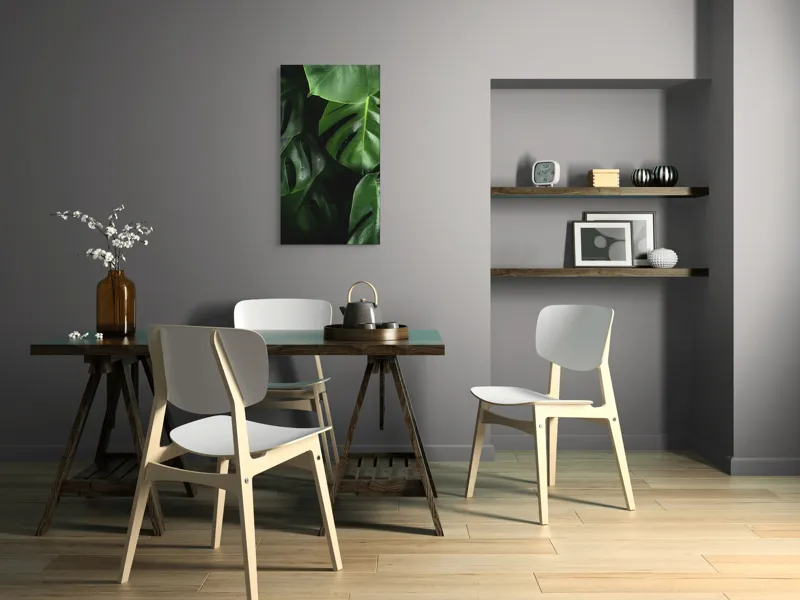 Tablou Canvas, "Frumusețea luxuriantă a naturii verzi", Verde, Frunziș, Luciu, Textură, Umbre, Plante, Prospețime, 50 x 90 cm – poza 4
