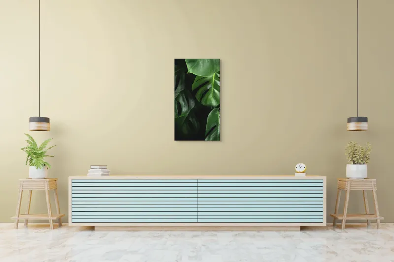 Tablou Canvas, "Frumusețea luxuriantă a naturii verzi", Verde, Frunziș, Luciu, Textură, Umbre, Plante, Prospețime, 50 x 90 cm – poza 6