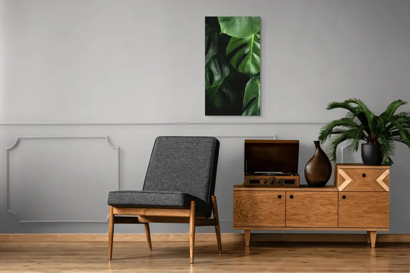Tablou Canvas, "Frumusețea luxuriantă a naturii verzi", Verde, Frunziș, Luciu, Textură, Umbre, Plante, Prospețime, 50 x 90 cm – poza 8