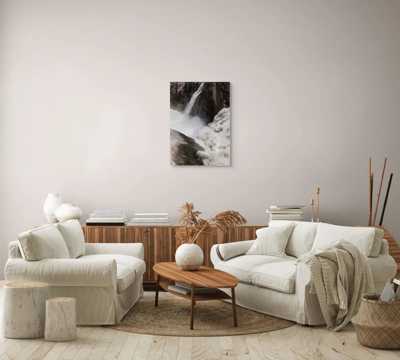 Tablou Canvas, "Cascada tumultoasă în munți stâncoși.", 50 x 70 cm – poza 4