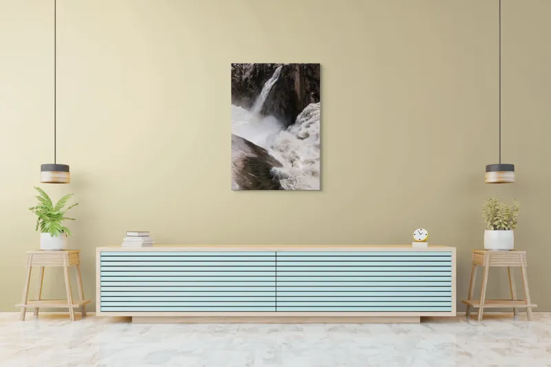 Tablou Canvas, "Cascada tumultoasă în munți stâncoși.", 70 x 100 cm – poza 5