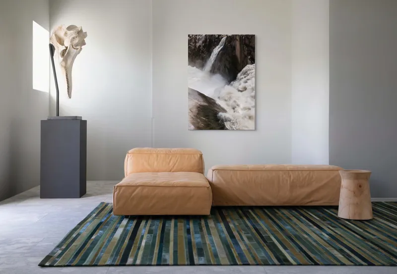 Tablou Canvas, "Cascada tumultoasă în munți stâncoși.", 70 x 100 cm – poza 7