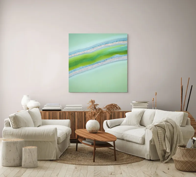 Tablou Canvas, "Culorile misterioase ale naturii vibrante", 100 x 100 cm – poza 3