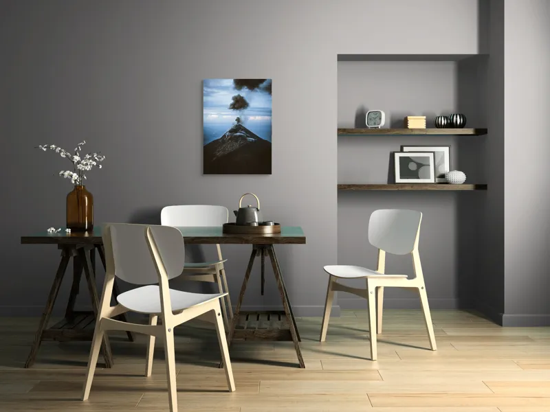 Tablou Canvas, "Norii de fum ai vulcanului treaz", Nor, Erupție, Vulcan, Fum, Cer, Intensitate, Natură, Dramatic, Peisaj, Stâncos, 50 x 70 cm – poza 5