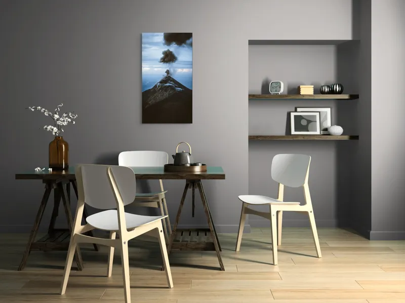 Tablou Canvas, "Norii de fum ai vulcanului treaz", Nor, Erupție, Vulcan, Fum, Cer, Intensitate, Natură, Dramatic, Peisaj, Stâncos, 50 x 90 cm – poza 4
