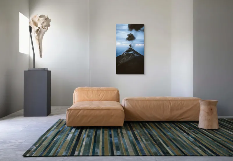 Tablou Canvas, "Norii de fum ai vulcanului treaz", Nor, Erupție, Vulcan, Fum, Cer, Intensitate, Natură, Dramatic, Peisaj, Stâncos, 50 x 90 cm – poza 5