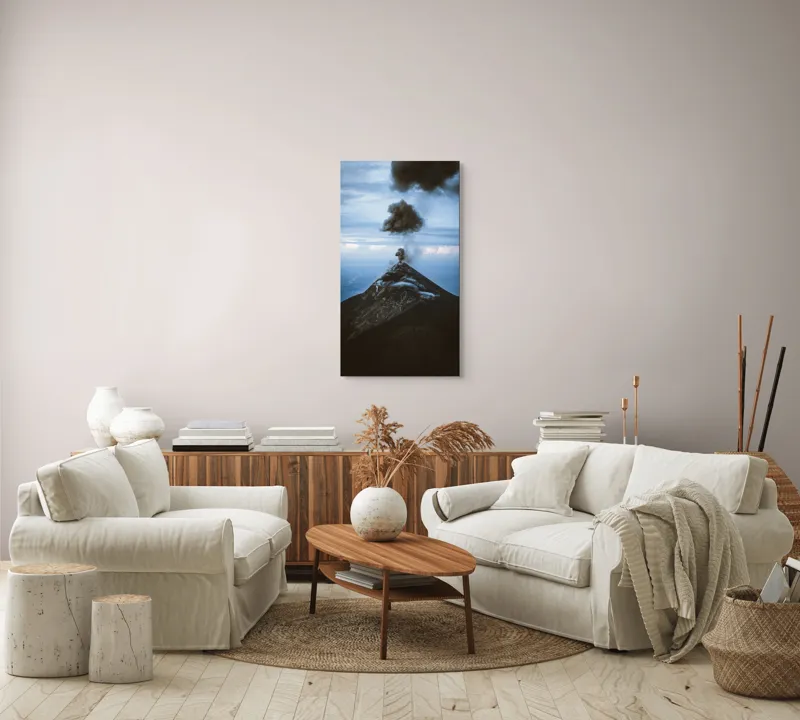 Tablou Canvas, "Norii de fum ai vulcanului treaz", Nor, Erupție, Vulcan, Fum, Cer, Intensitate, Natură, Dramatic, Peisaj, Stâncos, 50 x 90 cm – poza 7