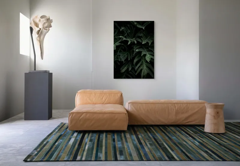 Tablou Canvas, "Frunzele misterioase din umbra pădurii", Frunze, Verde, Întuneric, Natură, Vitalizează, Misterioase, Textură, 70 x 100 cm – poza 7