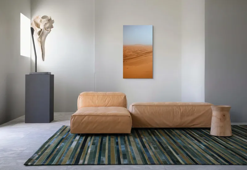 Tablou Canvas, "Infinitatea liniștită a nisipurilor aurii", Deșert, Nisipuri, Dune, Orizont, Ariditate, Liniște, Întindere, Vastitate, Seninătate, Solitudine, 50 x 90 cm – poza 5