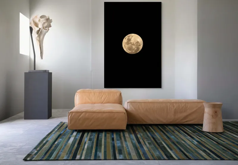 Tablou Canvas, "Luna plină pe cerul întunecat", Lună, Plină, Strălucitoare, Misterioasă, Nocturnă, Rotundă, 100 x 150 cm – poza 7