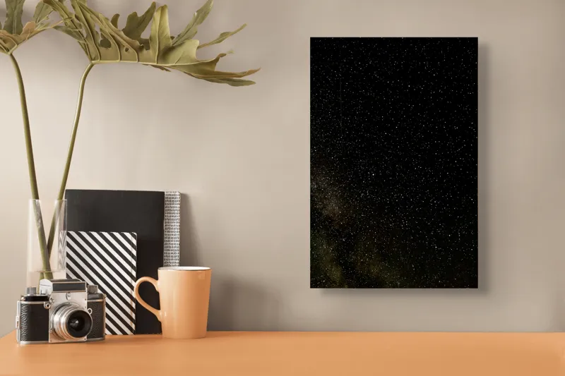 Tablou Canvas, "Stelele nopții în universul infinit", Stele, Univers, Lumină, Întuneric, Infinit, Cosmos, Mister, Eternitate, Galaxii, 26 x 39 cm – poza 3