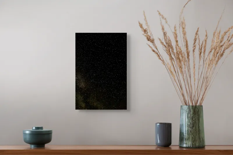 Tablou Canvas, "Stelele nopții în universul infinit", Stele, Univers, Lumină, Întuneric, Infinit, Cosmos, Mister, Eternitate, Galaxii, 26 x 39 cm – poza 5