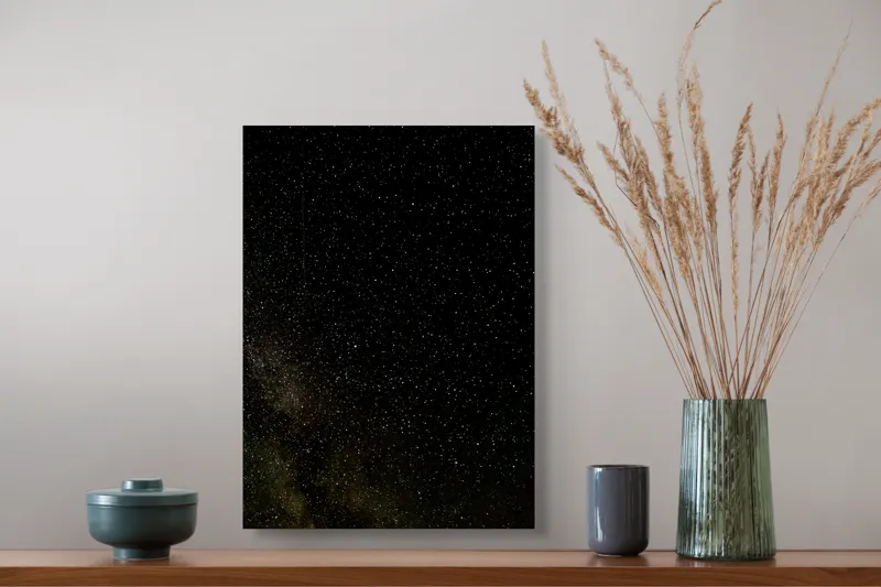 Tablou Canvas, "Stelele nopții în universul infinit", Stele, Univers, Lumină, Întuneric, Infinit, Cosmos, Mister, Eternitate, Galaxii, 39 x 54 cm – poza 3