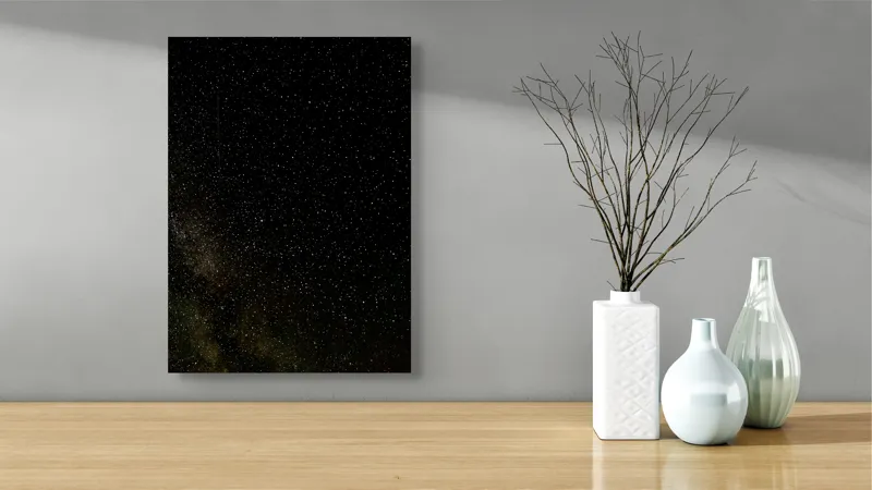 Tablou Canvas, "Stelele nopții în universul infinit", Stele, Univers, Lumină, Întuneric, Infinit, Cosmos, Mister, Eternitate, Galaxii, 39 x 54 cm – poza 4