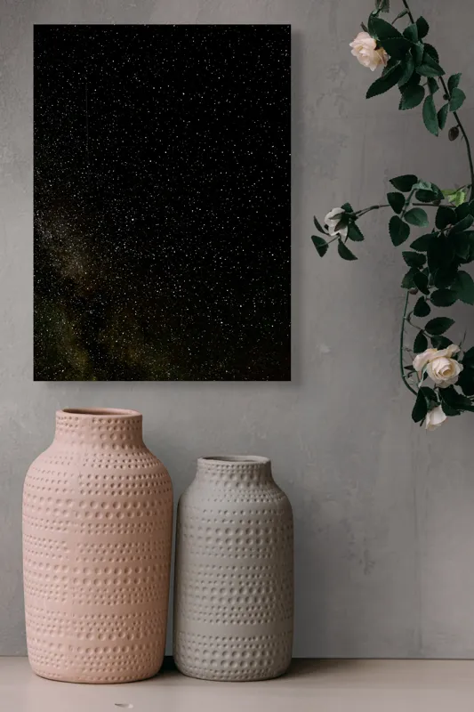 Tablou Canvas, "Stelele nopții în universul infinit", Stele, Univers, Lumină, Întuneric, Infinit, Cosmos, Mister, Eternitate, Galaxii, 39 x 54 cm – poza 6