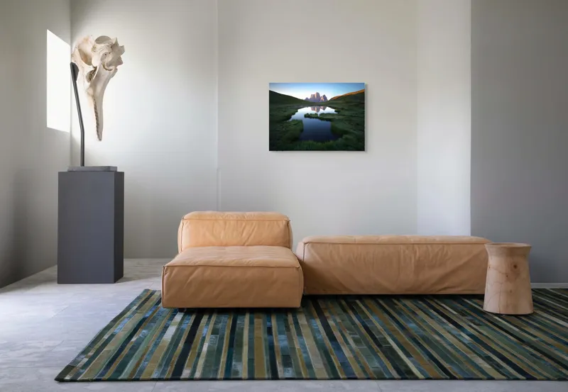 Tablou Canvas, "Reflecții ale crestelor în apă lină", Renastere, Reflexie, Liniste, Grandeur, Splendoare, Natura, Verdeata, Uimire, Serenitate, Maretie, 70 x 50 cm – poza 8