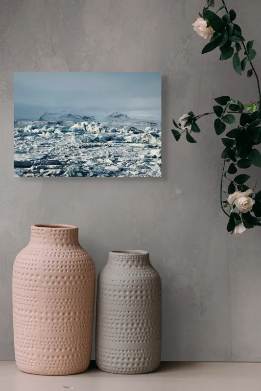 Tablou Canvas, "Împărăția tăcută a gheții albastre", Gheață, Munte, Cer, Peisaj, Nordic, Frig, Natură, Înghețat, 54 x 39 cm – poza 8