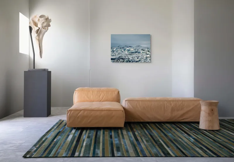Tablou Canvas, "Împărăția tăcută a gheții albastre", Gheață, Munte, Cer, Peisaj, Nordic, Frig, Natură, Înghețat, 70 x 50 cm – poza 8