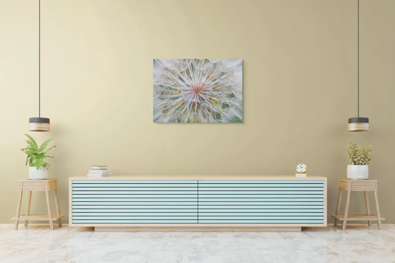 Tablou Canvas, "Cercul delicat al naturii efemere", Floare, Gingașă, Eterică, Fragilă, Delicată, Aerisită, Efemeră, Natură, Minunată, Plutitoare, 100 x 70 cm – poza 4