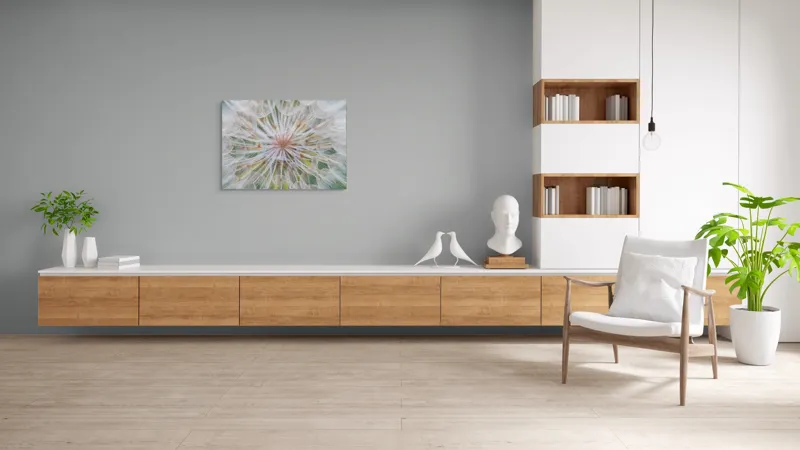 Tablou Canvas, "Cercul delicat al naturii efemere", Floare, Gingașă, Eterică, Fragilă, Delicată, Aerisită, Efemeră, Natură, Minunată, Plutitoare, 100 x 70 cm – poza 6