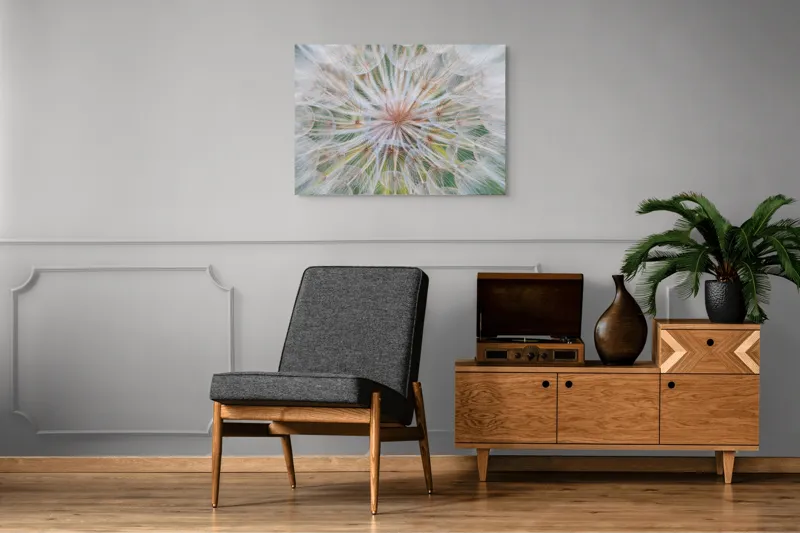 Tablou Canvas, "Cercul delicat al naturii efemere", Floare, Gingașă, Eterică, Fragilă, Delicată, Aerisită, Efemeră, Natură, Minunată, Plutitoare, 100 x 70 cm – poza 8
