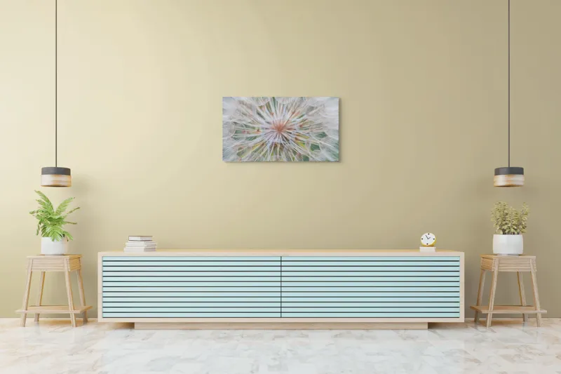 Tablou Canvas, "Cercul delicat al naturii efemere", Floare, Gingașă, Eterică, Fragilă, Delicată, Aerisită, Efemeră, Natură, Minunată, Plutitoare, 90 x 50 cm – poza 5