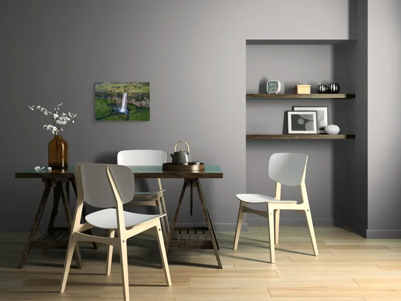Tablou Canvas Cascadă în inima munților verzi Peisaj Natură Serenitate, 54 x 39 cm – poza 6