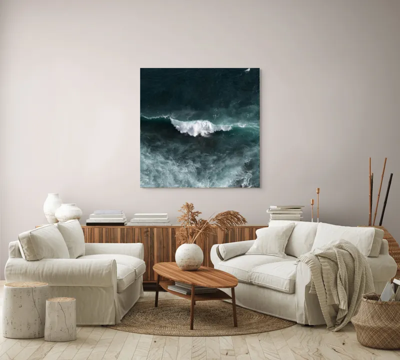 Tablou Canvas Ocean Infinit, Valuri și Energie Natură, 100 x 100 cm – poza 3