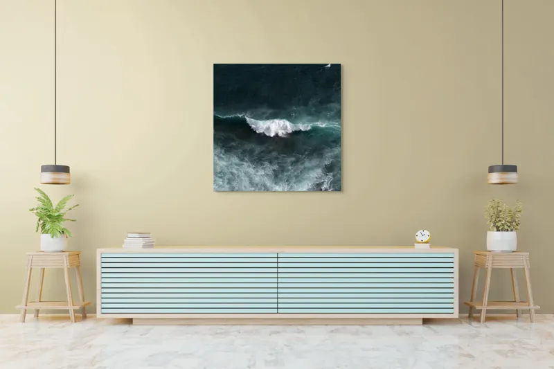 Tablou Canvas Ocean Infinit, Valuri și Energie Natură, 100 x 100 cm – poza 5