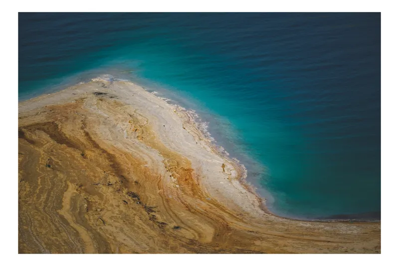 Tablou Canvas, "Întoarcerea mării în culori terestre", Ocean, Nisip, Culori, Contrast, Texturi, Valuri, Margine, Liniște, 54 x 39 cm