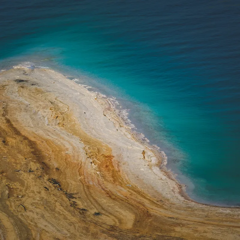 Tablou Canvas, "Întoarcerea mării în culori terestre", Ocean, Nisip, Culori, Contrast, Texturi, Valuri, Margine, Liniște, 100 x 100 cm – poza 2