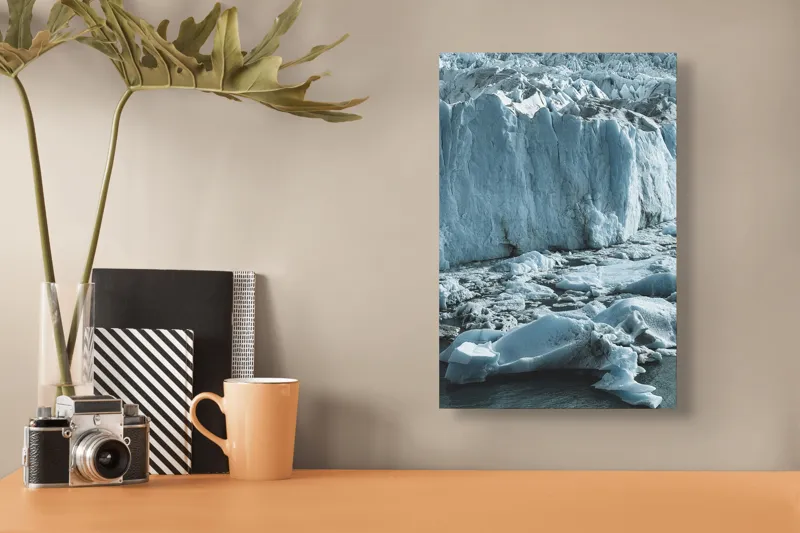 Tablou Canvas, "Gheața tăcută a nordului înghețat", Gheață, Măreție, Albastru, Răceală, Natură, Tablou, Impresionant, Arhetip, Forță, Silentios, 26 x 39 cm – poza 3