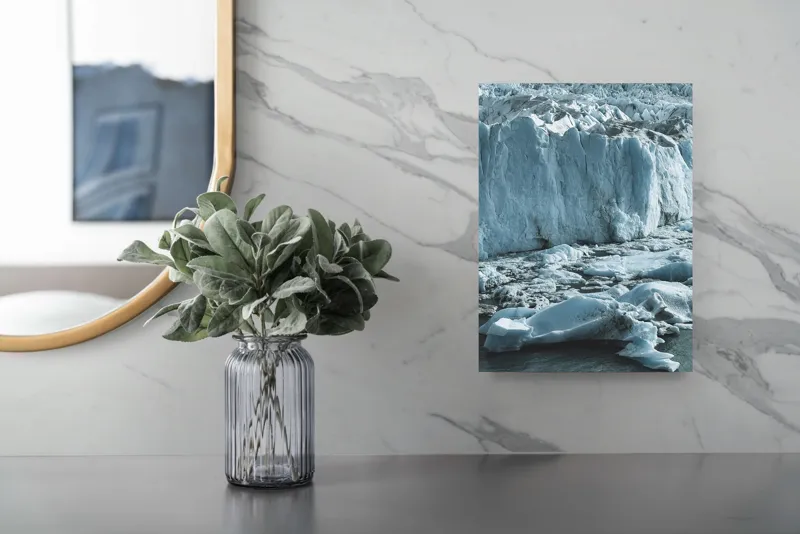 Tablou Canvas, "Gheața tăcută a nordului înghețat", Gheață, Măreție, Albastru, Răceală, Natură, Tablou, Impresionant, Arhetip, Forță, Silentios, 26 x 39 cm – poza 4