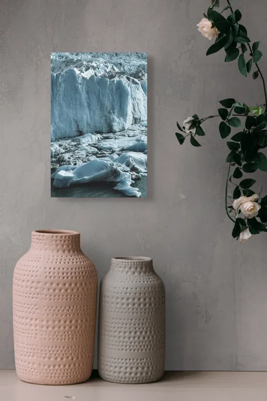 Tablou Canvas, "Gheața tăcută a nordului înghețat", Gheață, Măreție, Albastru, Răceală, Natură, Tablou, Impresionant, Arhetip, Forță, Silentios, 26 x 39 cm – poza 6