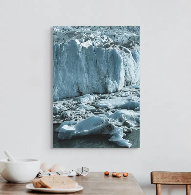 Tablou Canvas, "Gheața tăcută a nordului înghețat", Gheață, Măreție, Albastru, Răceală, Natură, Tablou, Impresionant, Arhetip, Forță, Silentios, 50 x 70 cm – poza 3