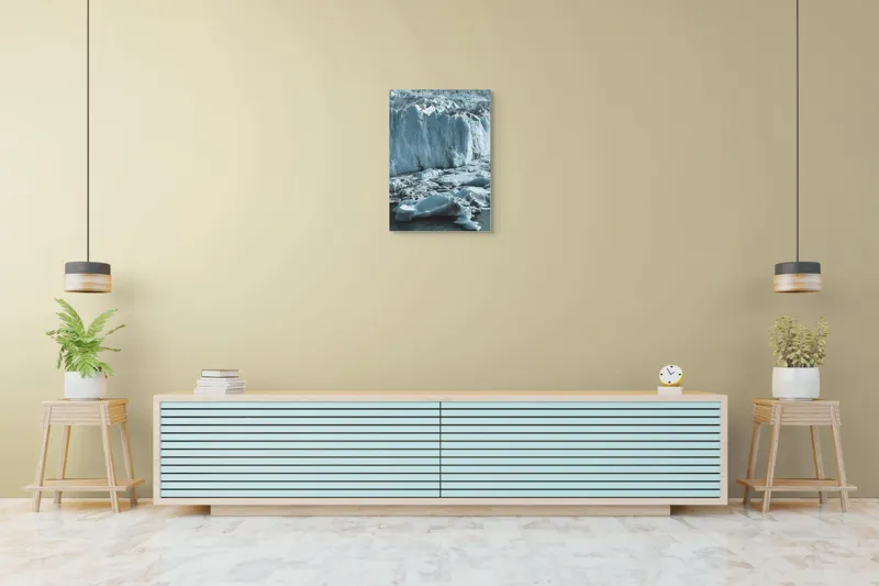 Tablou Canvas, "Gheața tăcută a nordului înghețat", Gheață, Măreție, Albastru, Răceală, Natură, Tablou, Impresionant, Arhetip, Forță, Silentios, 50 x 70 cm – poza 6