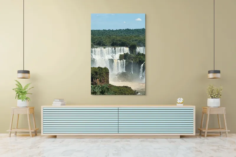 Tablou Canvas Natură Cascadă Curcubeu Multicolor, 100 x 150 cm – poza 4