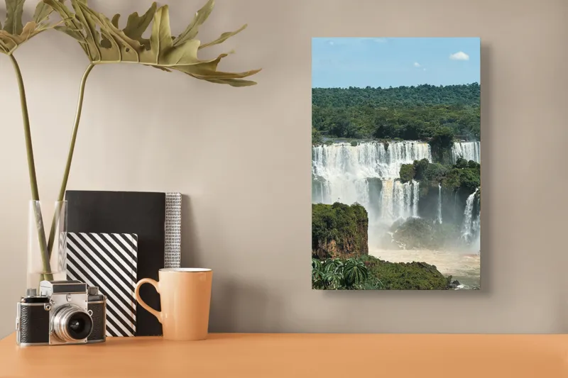 Tablou Canvas Natură Cascadă Curcubeu Multicolor, 26 x 39 cm – poza 3