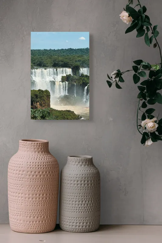 Tablou Canvas Natură Cascadă Curcubeu Multicolor, 26 x 39 cm – poza 6