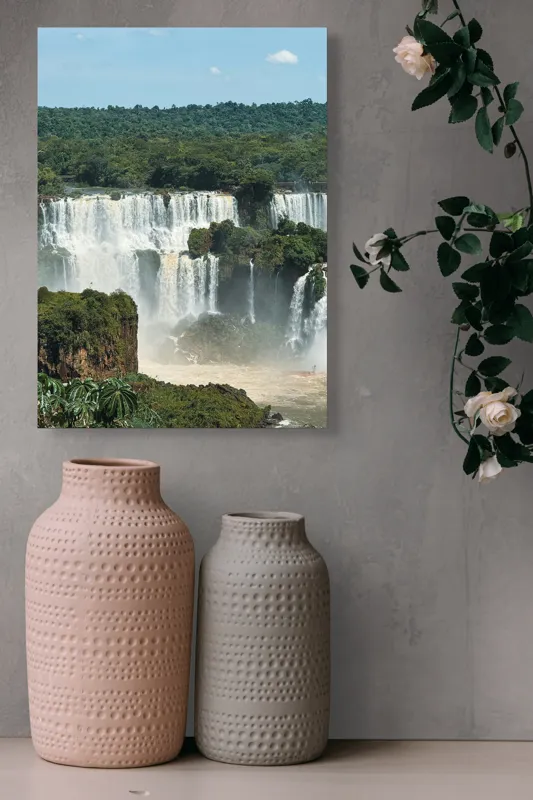 Tablou Canvas Natură Cascadă Curcubeu Multicolor, 39 x 54 cm – poza 6