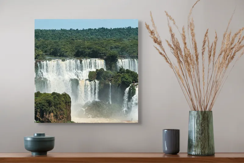 Tablou Canvas Natură Cascadă Curcubeu Multicolor, 50 x 50 cm – poza 4
