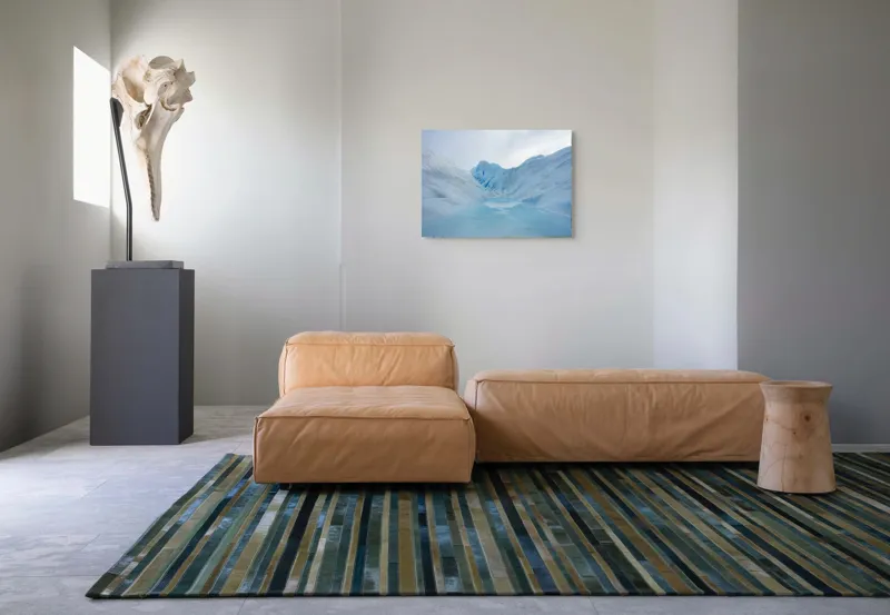 Tablou Canvas, "Povestea gheții albastre fără sfârșit", Gheață, Albastru, Munte, Lumină, Apă, Răceală, Natură, 70 x 50 cm – poza 8