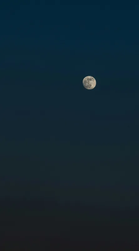 Tablou Canvas, "Luna strălucitoare pe cerul nopții", Lună, Întuneric, Cer, Liniște, Misterios, Răsfrângere, Noapte, 50 x 90 cm – poza 2