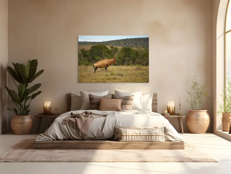 Tablou Canvas Antilopă pe Savană Natură Peisaj Animal, 150 x 100 cm – poza 4
