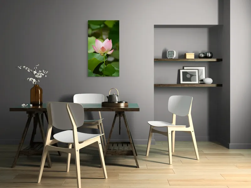 Tablou Canvas Floare Lotus Roz Natură Delicată Grațioasă, 50 x 90 cm – poza 4