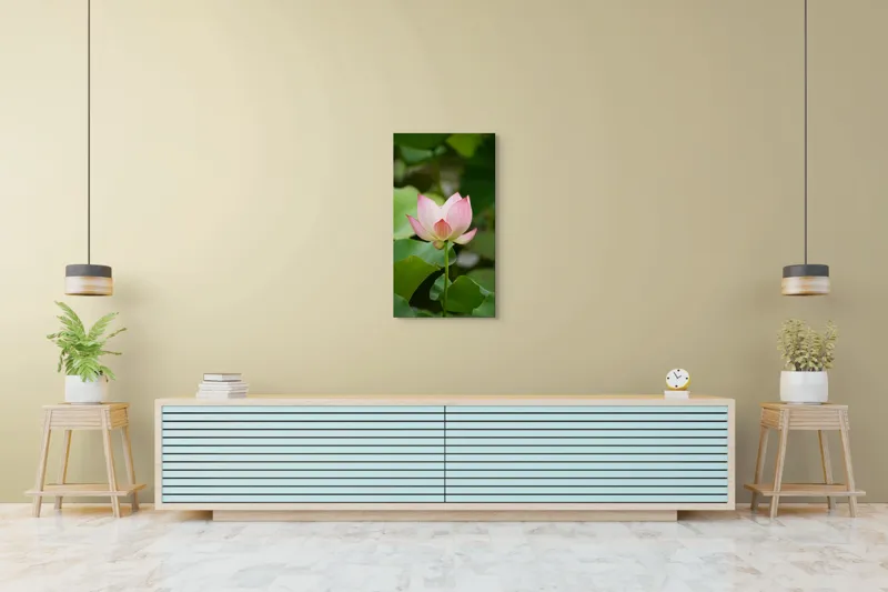 Tablou Canvas Floare Lotus Roz Natură Delicată Grațioasă, 50 x 90 cm – poza 6