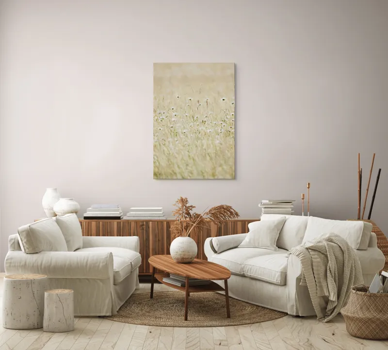 Tablou Canvas Câmpie Flori Vara Peisaj Relaxare Natură, 70 x 100 cm – poza 4