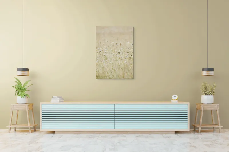 Tablou Canvas Câmpie Flori Vara Peisaj Relaxare Natură, 70 x 100 cm – poza 5