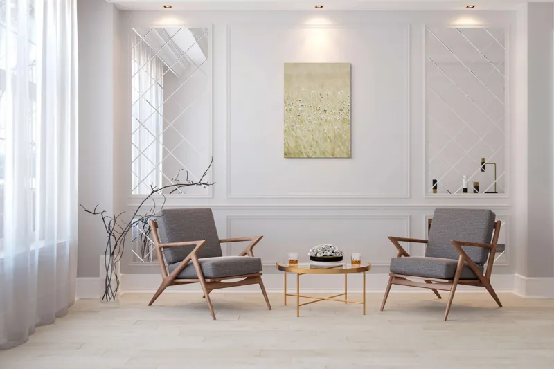 Tablou Canvas Câmpie Flori Vara Peisaj Relaxare Natură, 70 x 100 cm – poza 8