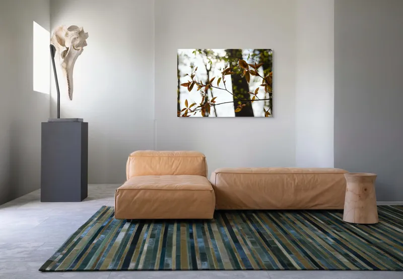 Tablou Canvas, "Muguri și flori primăvăratice în pădure", Frunziș, Flori, Ramură, Arbori, Lumina, Primăvară., 100 x 70 cm – poza 7